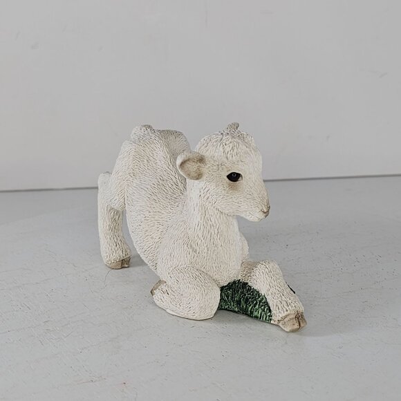 Stone Critters Goat Figurine White & Green Collectible SC-571 - Picture 3 of 8